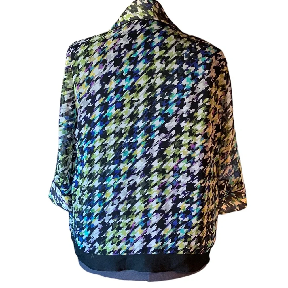 2-Piece Checked Tank & Jacket Set Size Large